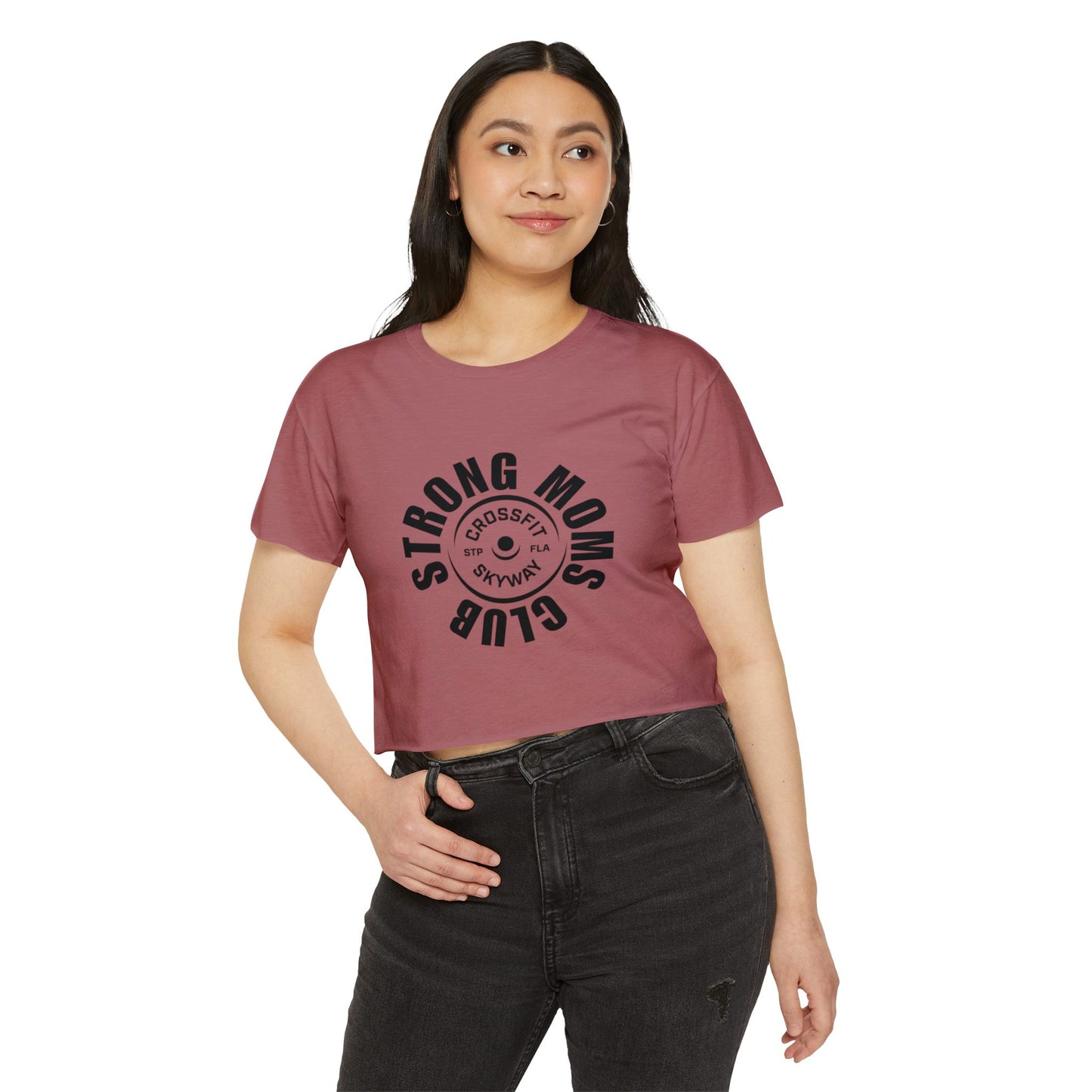 Strong Mom Crop Tee