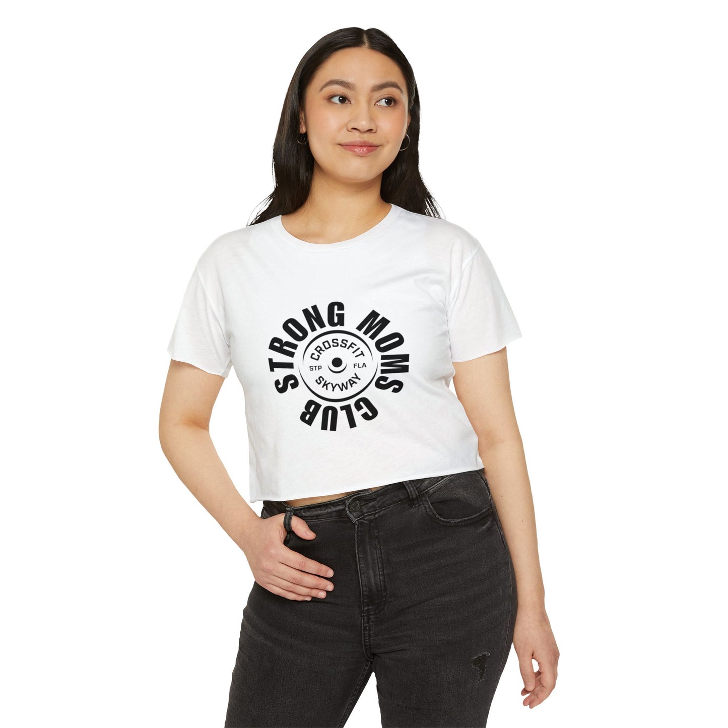 Strong Mom Crop Tee